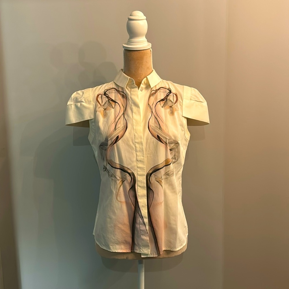 Alexander McQueen Pima cotton blouse.